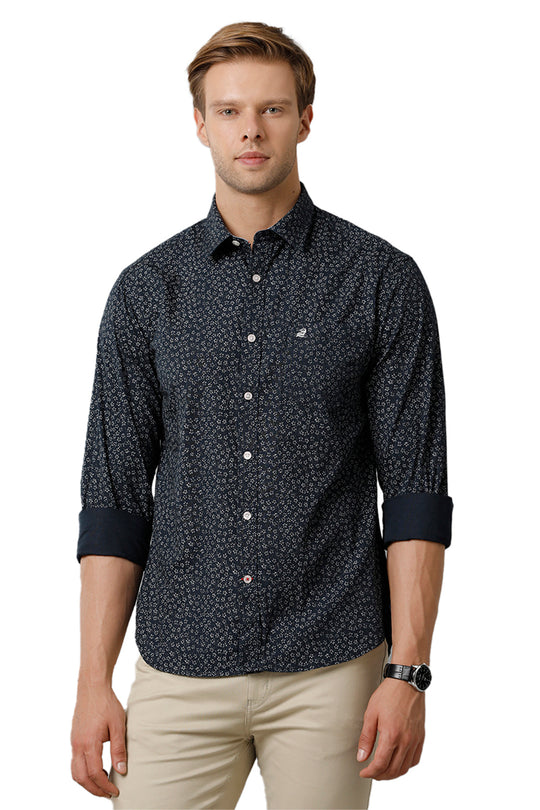 Black Printed Casual Shirt