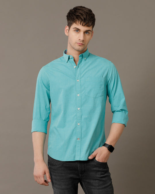Double Two Men's Classic solid Oxford Button Down Shirt