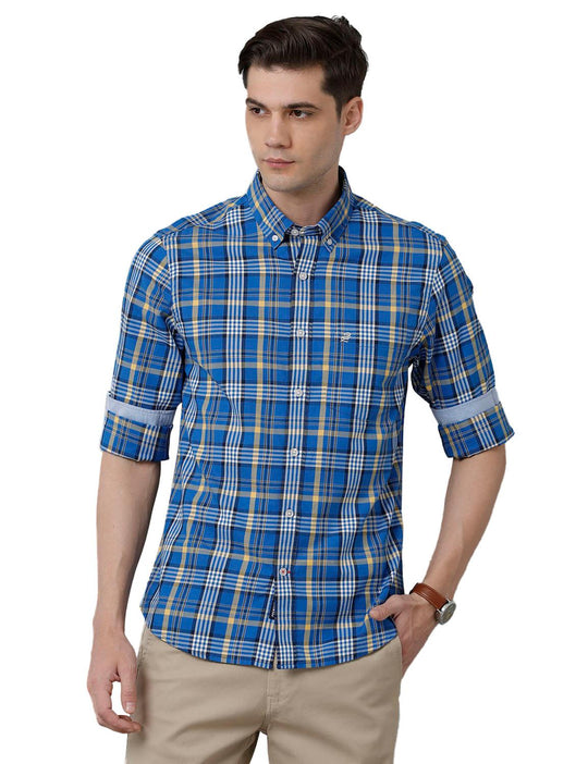 Blue Checks Slim Fit Shirt