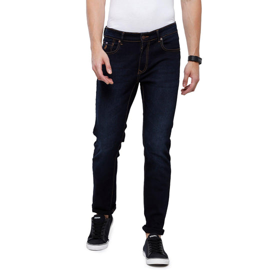 Blue Solid Jeans Slim Fit