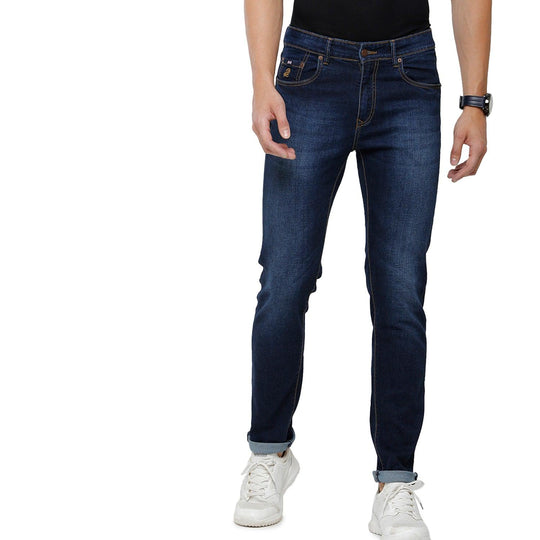 Blue Solid Jeans Slim Fit
