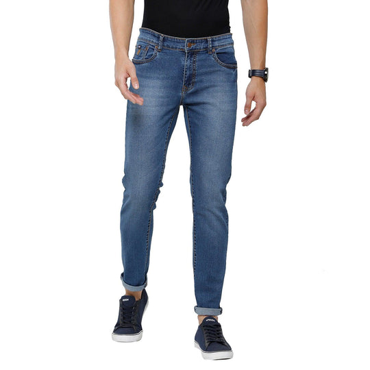 Blue Solid Jeans Slim Fit