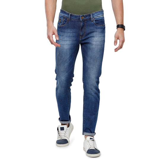 Blue Solid Jeans Slim Fit