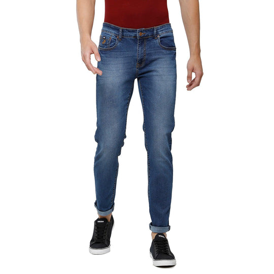 Blue Solid Jeans Slim Fit