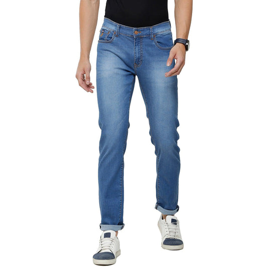 Blue Solid Jeans Slim Fit