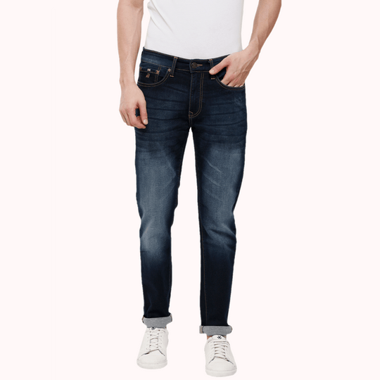 Blue Solid Jeans Slim Fit