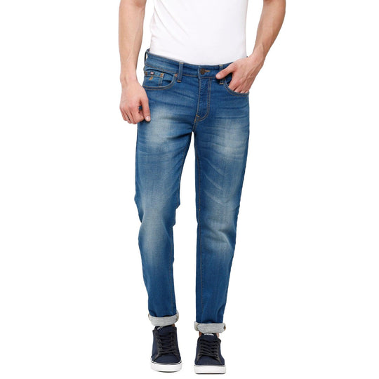 Blue Solid Jeans Slim Fit