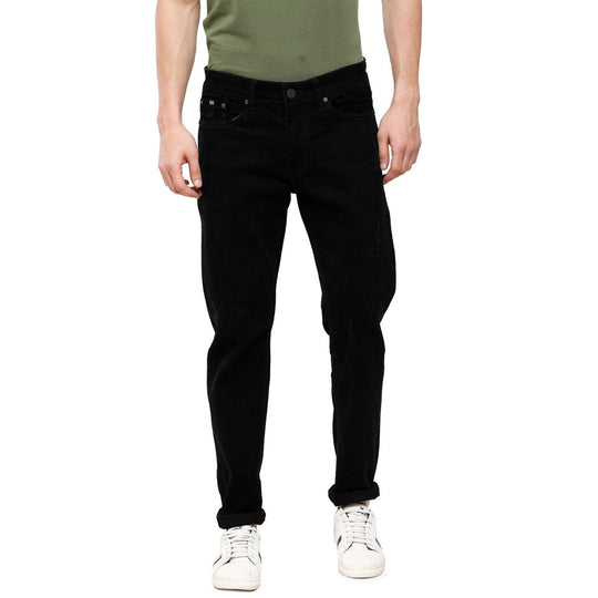 Black Solid Jeans Slim Fit