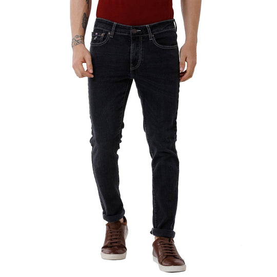 Black Solid Jeans Slim Fit
