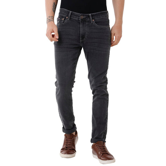 Black Solid Jeans Slim Fit