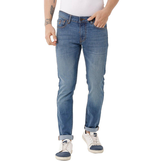 Blue Solid Jeans Slim Fit