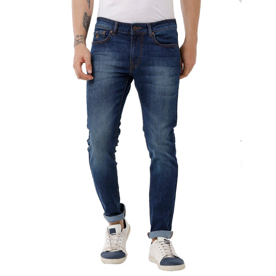 Blue Solid Jeans Slim Fit