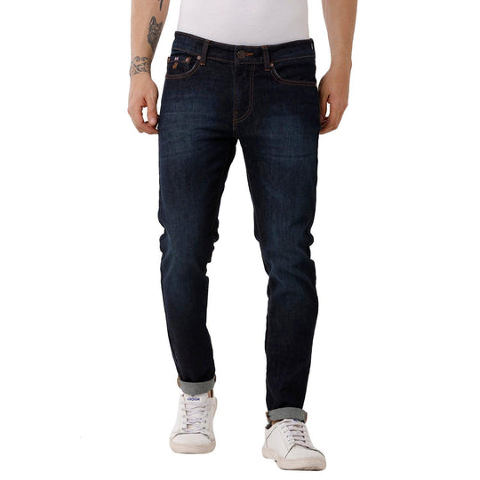 Blue Solid Jeans Slim Fit