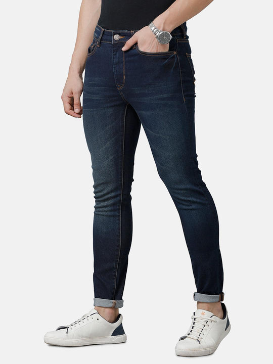 Blue Solid Jeans Slim Fit