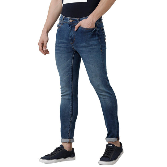 Blue Solid Jeans Slim Fit