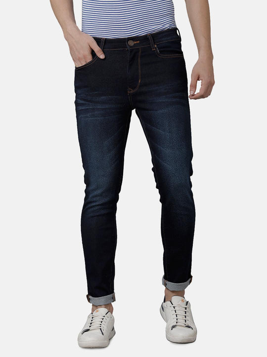Blue Solid Jeans Slim Fit