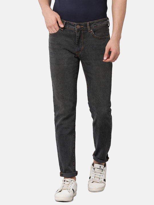 Black Solid Jeans Slim Fit