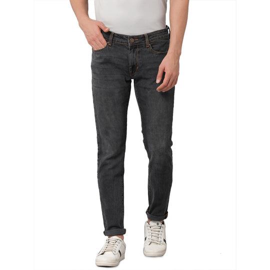 Black Solid Jeans Slim Fit