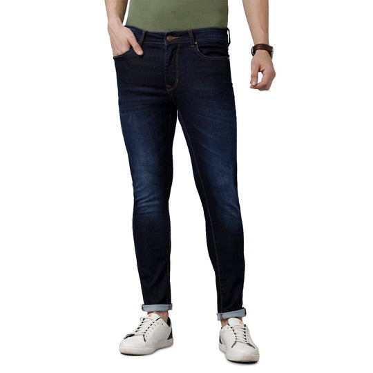 Blue Solid Jeans Lean Fit