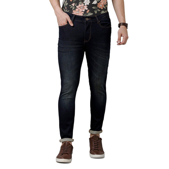 Blue Solid Jeans Lean Fit