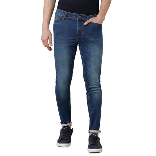 Blue Solid Jeans Lean Fit