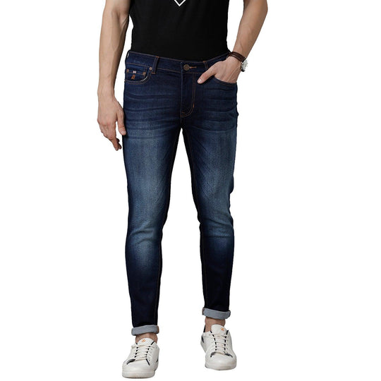 Blue Solid Jeans Lean Fit
