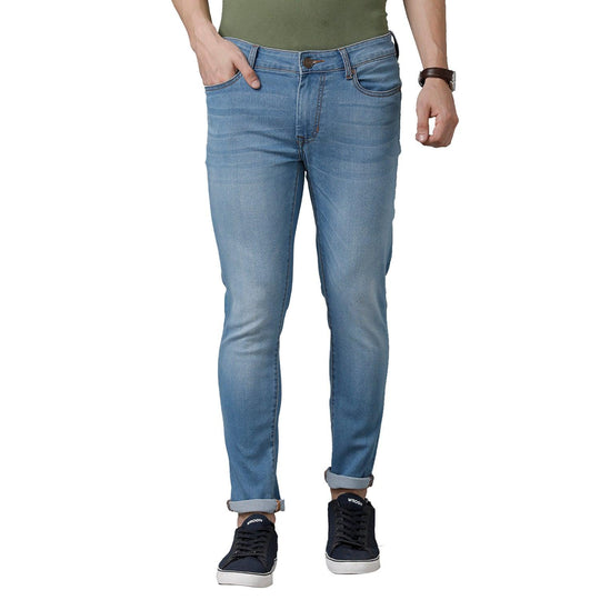 Blue Solid Jeans Lean Fit