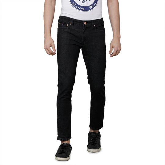 Dark Grey Solid Jeans Lean Fit