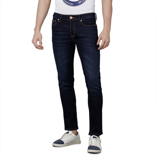 Dark Blue Solid Jeans Lean Fit