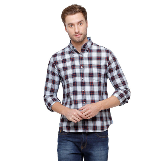 Multi Checks Casual Shirt Slim Fit