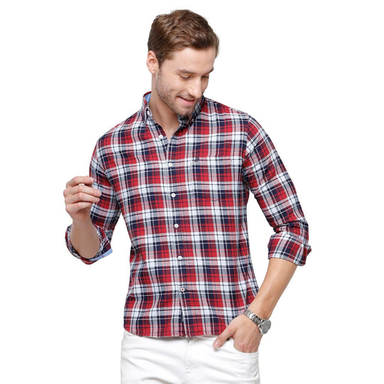 Multi Checks Casual Shirt Slim Fit