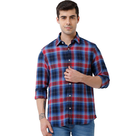 Blue Checks Slim Fit Shirt