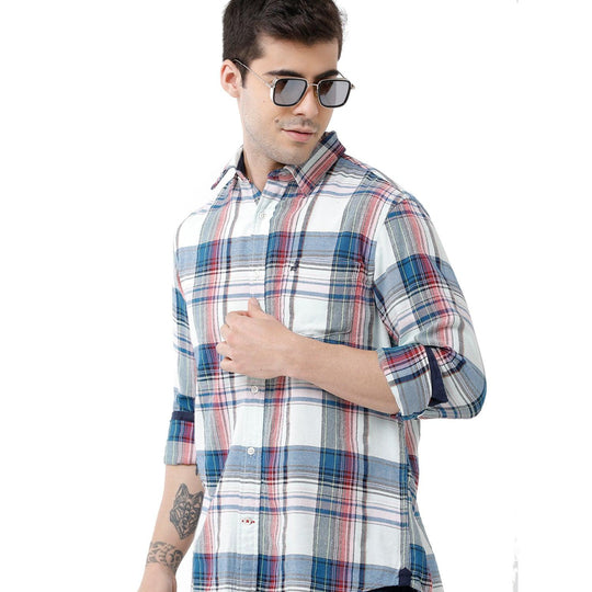 Blue Checks Slim Fit Shirt