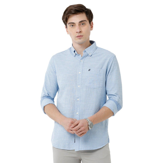 Blue Stripes Casual Shirt Slim Fit