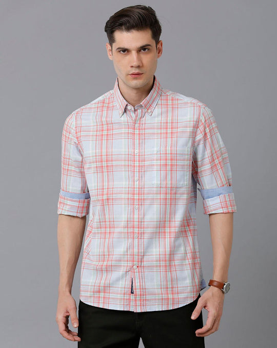 Multicolor Checks Slim Fit Shirt