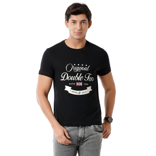 Black Printed T-Shirt Slim Fit