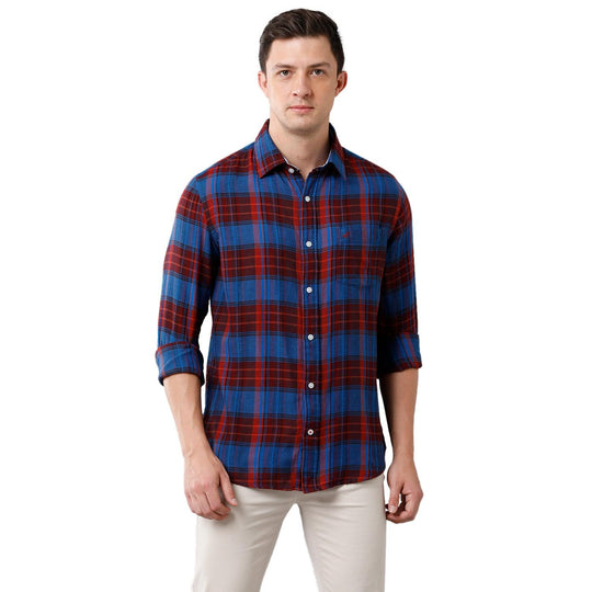 Multi Checks Casual Shirt Slim Fit