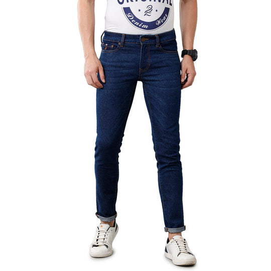 Blue Solid Jeans Lean Fit