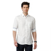 White Structure Casual Shirt