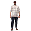 Load image into Gallery viewer, Big &amp; Bold Checks Stone Full Sleeves Slim Fit Casual Shirts (Plus Size) - Double Two