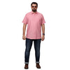 Load image into Gallery viewer, Big &amp; Bold Solid Red Half Sleeves Slim Fit Casual Shirts (Plus Size) - Double Two