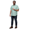 Big & Bold Solid Green Half Sleeves Slim Fit Casual Shirts (Plus Size) - Double Two