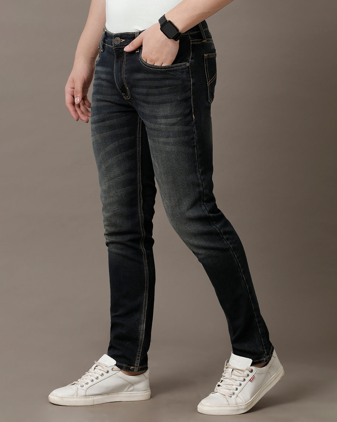 Double Two Slim Fit Black Jeans