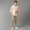 Peach Structure Casual Shirt