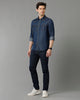 Load image into Gallery viewer, Indigo Blue Solid With Westerns Yoke Denim Shirts