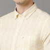 Lemon Yellow Stripes Casual Shirt