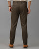 Dark green Cross Pocket Rigid Solid Formal Trouser