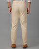 Beige Cross Pocket Rigid Structure Formal Trouser