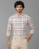 Peach Oxford Checks Shirt