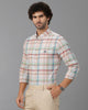 Peach Oxford Checks Shirt